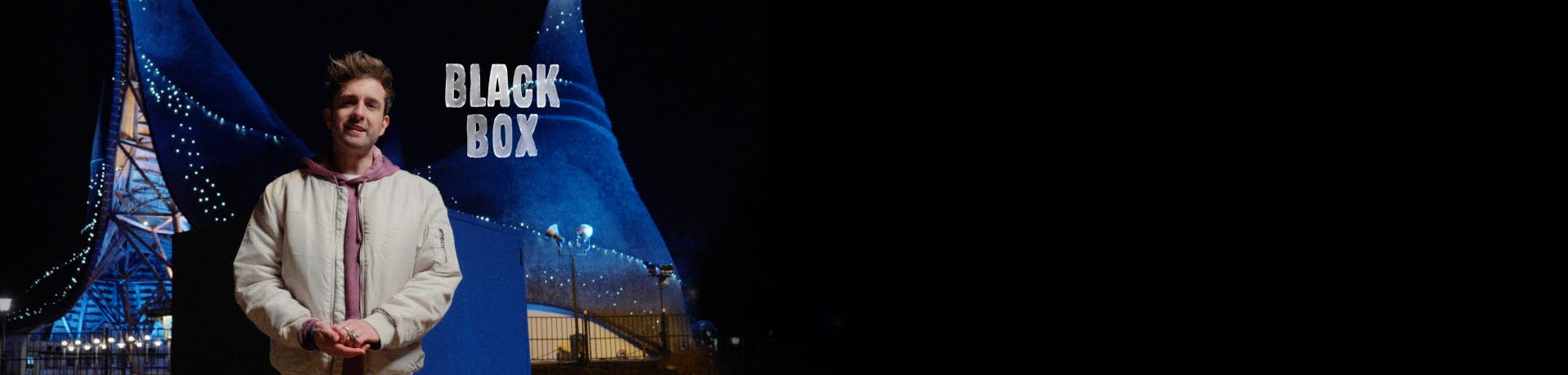 Presentator Thomas Brok, de Black Box