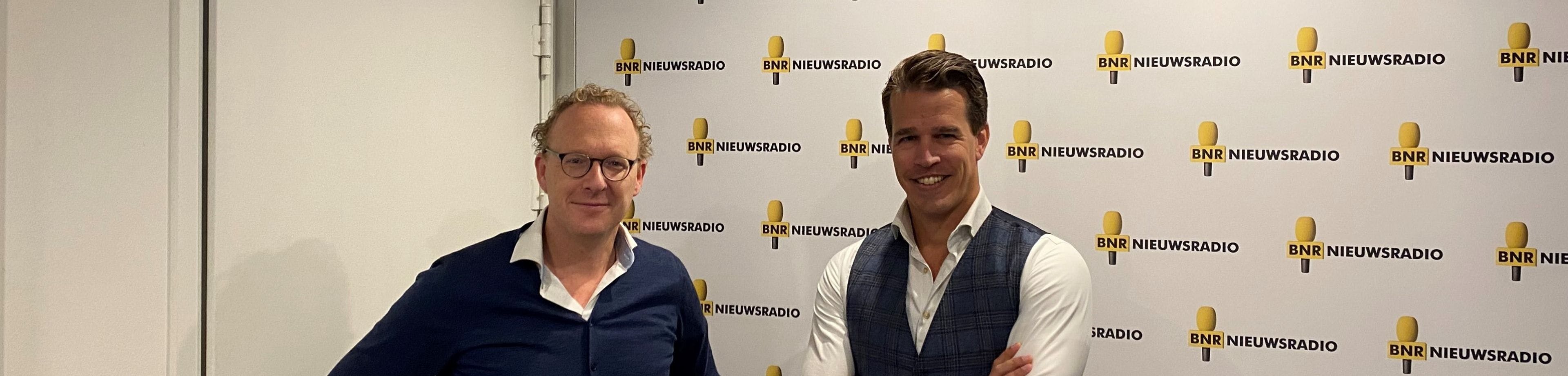 Tjeerd van der Schee van Copijn in de studio bij BNR Nieuwsradio