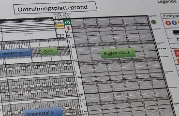 Plaatje van een ontruimingsplattegrond