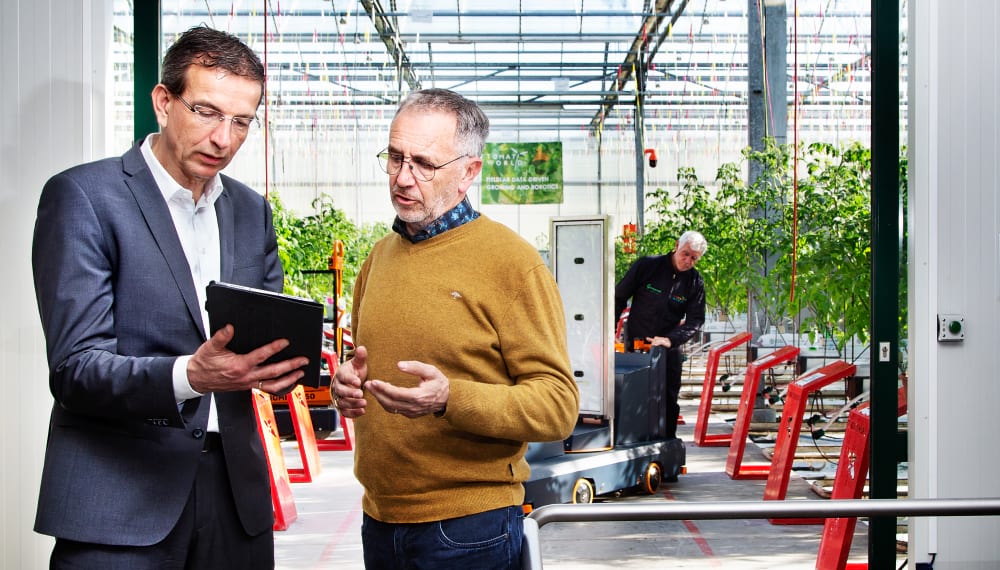 Innovatiefonds Hagelunie. Bestuursvoorzitter Erik Persoon en directeur Jaap Breugem.