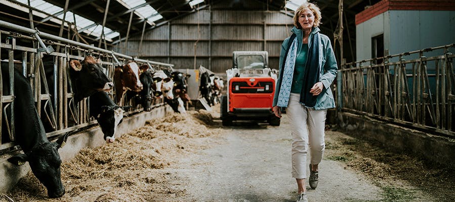 Annette van Velde van Hunsingo Dairy, het melkveebedrijf van haar en haar man Ad van Velde