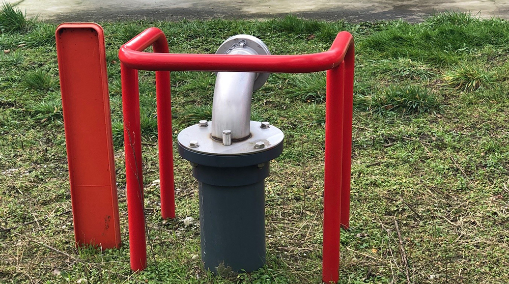 Watertappunt om een slang aan te bevestigen