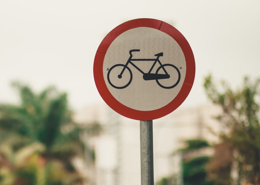 Verkeersbord; verboden voor fietsers