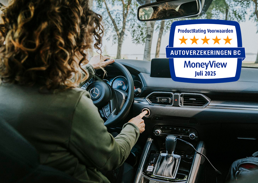 ProductRating Voorwaarden 5 van de 5 sterren autoverzekeringen BC, MoneyView juli 2025.