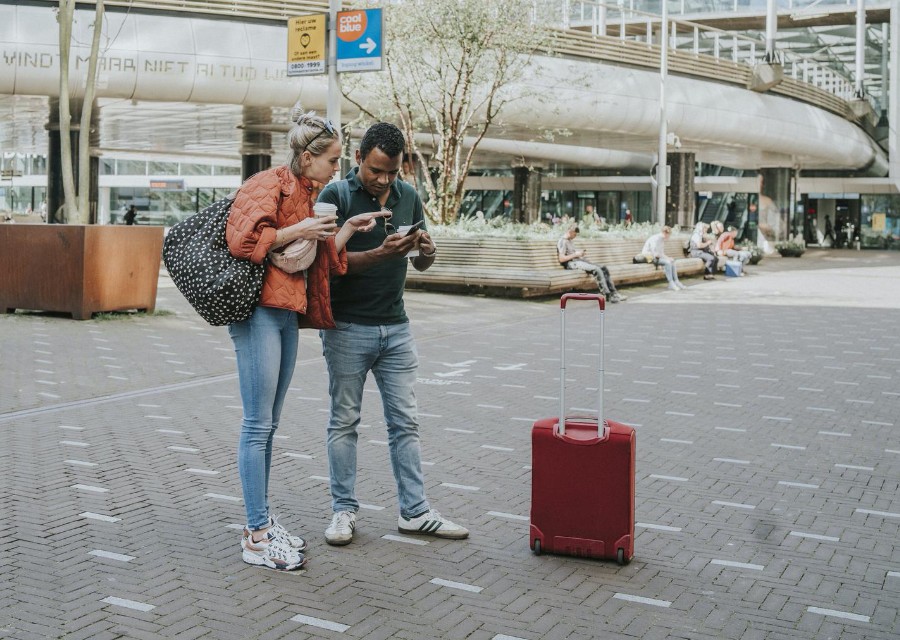 Stel op reis in het buitenland