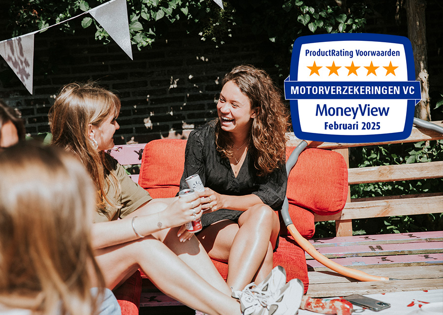 MoneyView geeft 5 sterren aan de voorwaarden van onze Motorverzekering.