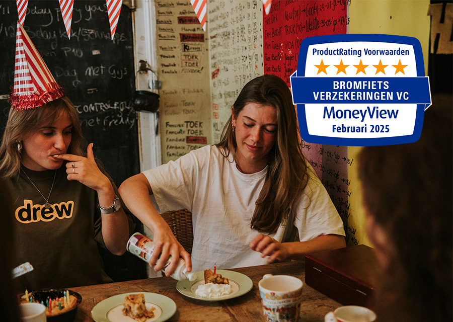 MoneyView geeft 5 sterren aan de voorwaarden van onze Scooterverzekering.