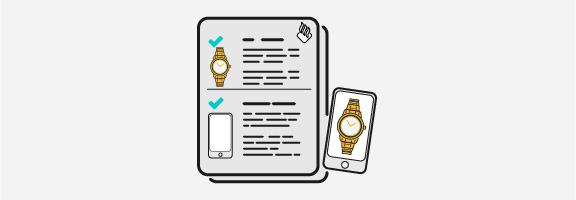 Illustratie van kostbare spullen